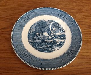 Currier And Ives Snack Set Plate Only - Rare