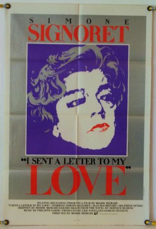 I Sent A Letter To My Love Ff Orig 1sh Movie Poster Simone Signoret (1981)