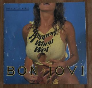 Bon Jovi Slippery When Wet Tour Program Signed Autograph Rare