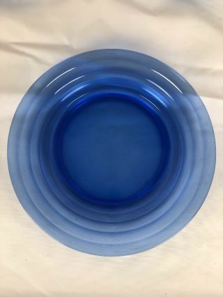 8 Vintage Moderntone Cobalt Blue Glass 9” Dinner Plates Hazel Atlas 1934 - 1942 2