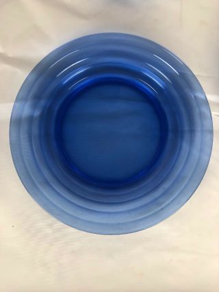 8 Vintage Moderntone Cobalt Blue Glass 9” Dinner Plates Hazel Atlas 1934 - 1942 3