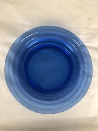 8 Vintage Moderntone Cobalt Blue Glass 9” Dinner Plates Hazel Atlas 1934 - 1942 6