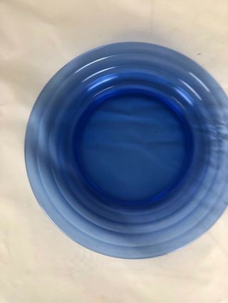 8 Vintage Moderntone Cobalt Blue Glass 9” Dinner Plates Hazel Atlas 1934 - 1942 7