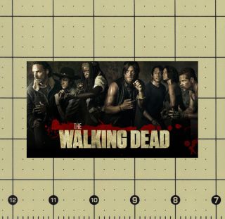 Custom Made Refrigerator Magnet The Walking Dead Season 5 Cast With Bloody Logo