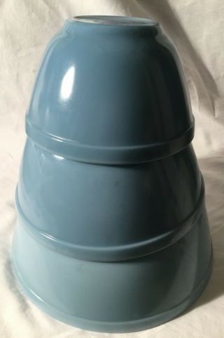 Vintage Kitchen Mixing Bowl Pyrex Blue Bell Delphite 401 402 403