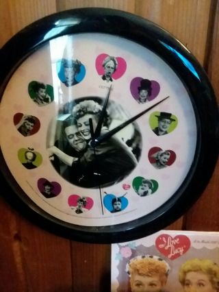 Centric I Love Lucy Wall Clock Lucy Ball Hearts Design Many Faces Of Lucy