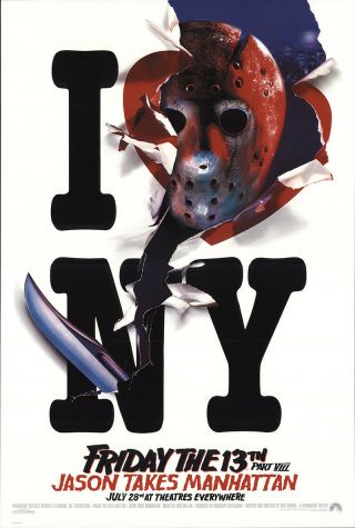 Friday The 13th Part Viii 1989 27x40 Orig Movie Poster Fff - 19068 Rolled Fine
