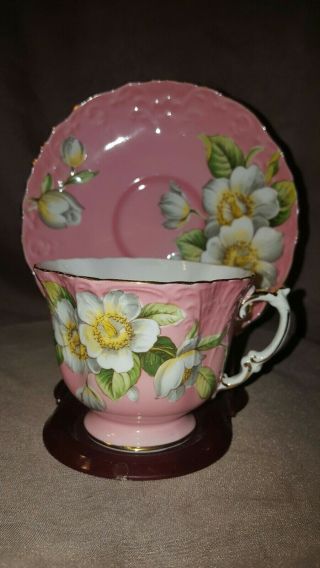 Vintage Aynsley Bone China Teacup & Saucer Magnolia Blossoms - Dogwood England