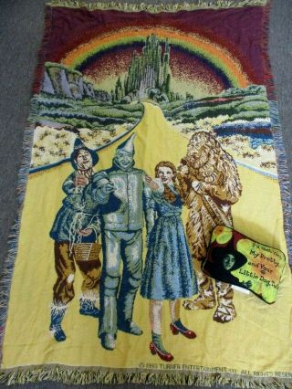 Vintage 42 " X 64 " Wizard Of Oz Throw Blanket And Pillow