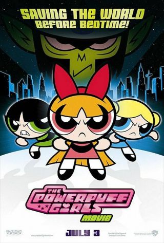 The Powerpuff Girls Movie Animated Double Sided 27x40 D/s Movie Poster