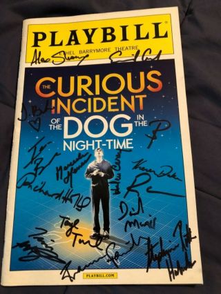 Playbill Signed By The Cast Of The Curious Incident Of The Dog In The Night Time