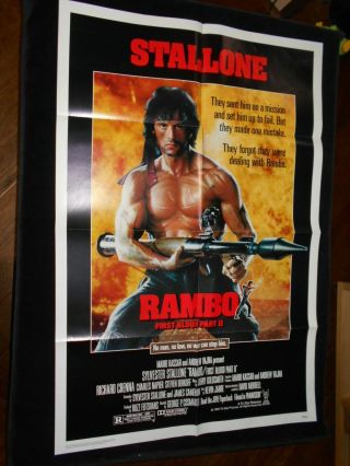 Rambo First Blood Part Ii One Sheet Poster Sylvester Stallone