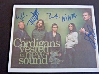 The Cardigans All 5 Band Signed Autographed 8x10 Photo Psa Guaranteed Read