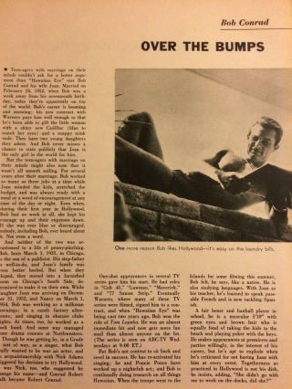 Robert Conrad,  Full Page Vintage Clipping