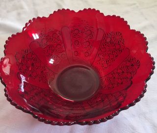 Mosser Glass Red Large 13 " Bowl