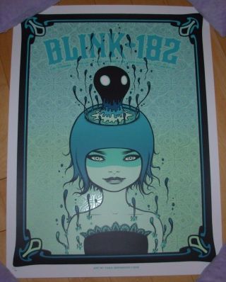 Blink 182 Concert Gig Poster Print Salt Lake City 9 - 22 - 16 2016 Tara Mcpherson