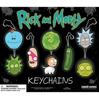 Rick And Morty 2 - D Rubber Keychain Portal Pickle Rick Toxic Morty