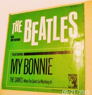 Beatles " My Bonnie " And " When The Saints.  " Near Sleeve And 45 Record