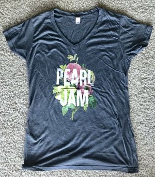 Pearl Jam Ladies T Shirt 2018 Tour Chicago Boston Seattle 2xl Bouquet Logo Pj