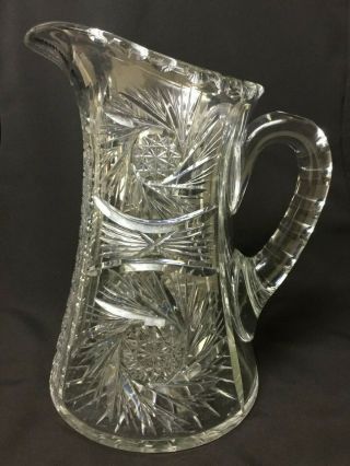 American Brilliant Crystal Cut Glass Carafe/pitcher