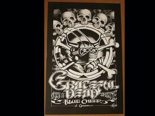 Grateful Dead Blue Cheer Shrine 1968 Concert Poster Rick Griffin 2nd Print M/nm