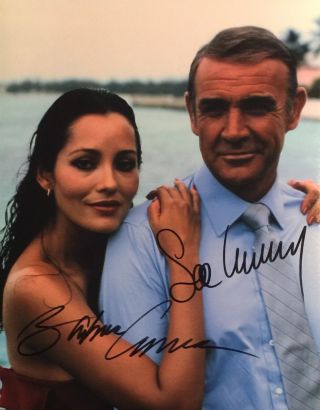 Sean Connery & Barbara Carrera Signed Autographed 8x10 Photo,