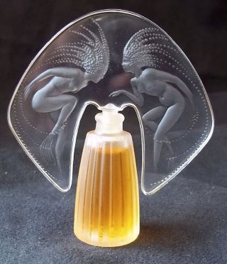 Lalique Miniature Perfume Bottle (full) 1998 Limited Edition " Ondines " Mini