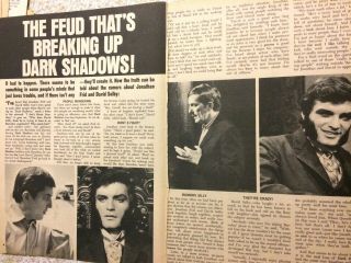 Dark Shadows,  Jonathan Frid,  David Selby,  Two Page Vintage Clipping