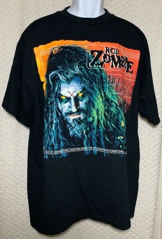 1999 Vintage Rob Zombie Hellbilly Deluxe T - Shirt Size Xl,  Pre - Owned