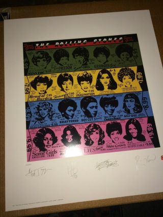 The Rolling Stones Some Girls Art Print Lithograph Mick Jagger Keith Richards
