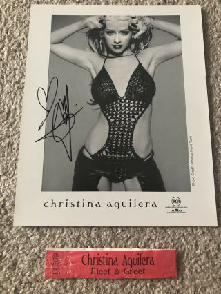 Christina Aguilera Signed Autographed 8x10 Nsync Britney Spears,  Extra