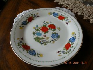 Aynsley Famille Rose Bone China Salad / Luncheon Plate - 8 " - Set Of 8 - England