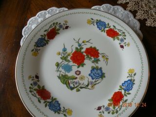 Aynsley Famille Rose Bone China Salad / Luncheon Plate - 8 
