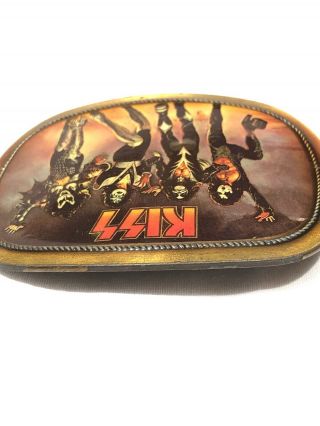Vintage 1976 KISS DESTROYER Brass Belt Buckle Pacifica Los Angeles KISS ARMY 4