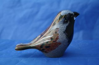 Langham Glass Hand - Made Crystal Sparrow Bird - / Boxed