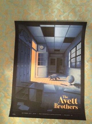 AVETT BROTHERS concert tour poster Birmingham 10 - 25 - 19 Nicholas Moegly Numbered 2