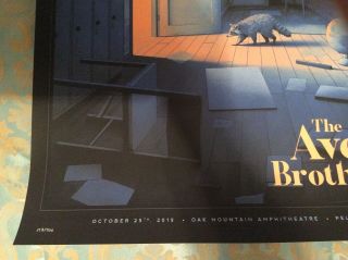 AVETT BROTHERS concert tour poster Birmingham 10 - 25 - 19 Nicholas Moegly Numbered 4