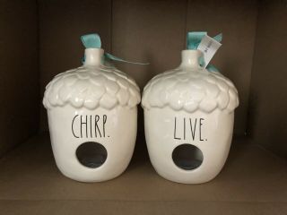 Rae Dunn Chirp And Live Acorn Birdhouses