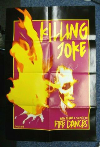 Killing Joke Fire Dances 1983 Promotional Poster 20 " X 30 " Rare Eg Records Promo