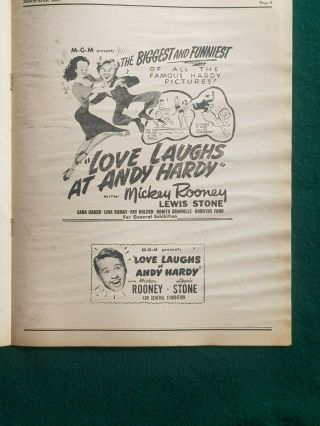MGM Movie Campaign Book Love Laughs at Andy Hardy MICKEY ROONEY LEWIS STONE 5