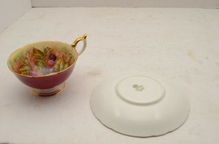 AYNSLEY HAND PAINTED ORCHARD FRUIT SIGNED JONES CABINET TEA CUP AND SAUCER 6