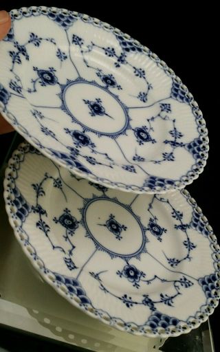 Royal Copenhagen Full Lace - Bread And Butter Plate 1088 Blue Hand Painted Euc