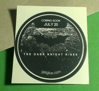 Dark Knight Rises Bat Hovering Grey Black Movie Get Glue Sticker