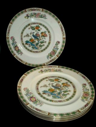 Wedgwood Bone China Kutani Crane Dinner Plate Set 6 (10 - 3/4 ") 27 Cm