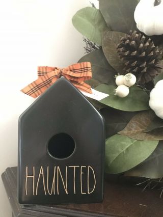 Rae Dunn “haunted” Halloween Black Birdhouse Hard To Find