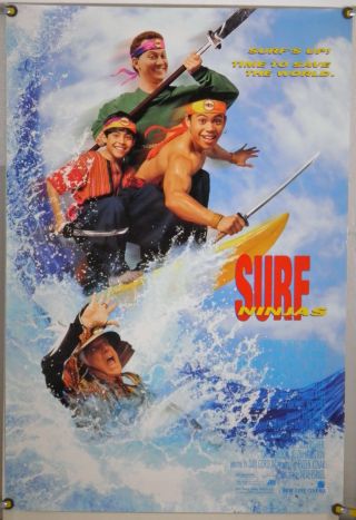 Surf Ninjas Ds Rolled Orig 1sh Movie Poster Rob Schneider Leslie Nielsen (1993)