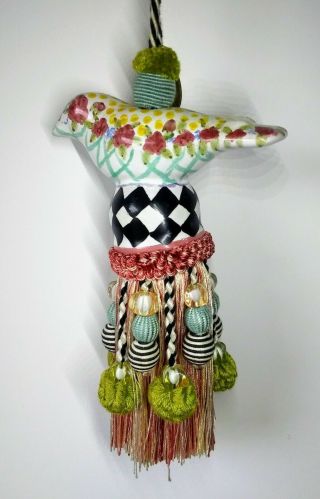 Mackenzie Childs Bird Tassel 8in Luxury Decor In