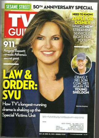 Tv Guide - 10/2019 - Mariska Hargitay - Law & Order:svu