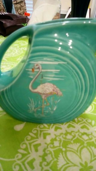 Hlc Fiestaware Htf Fiesta Mini Disk Pitcher Moon Over Miami Teal Ltd 500•