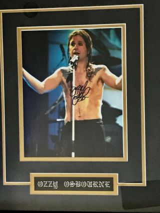 Ozzy Osbourne signed/autographed Photo with matted framed 6